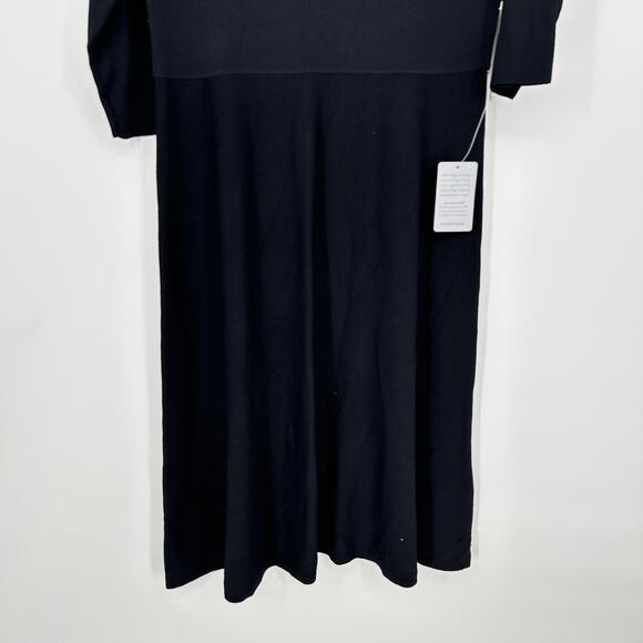 Eliza J Fit and Flare Knit Sweater New Modest Midi Dress in Black Womens XXL - Picture 12 of 13